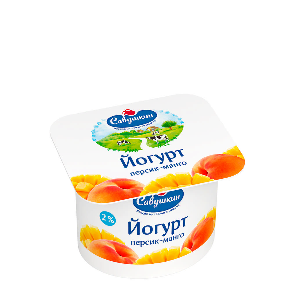 <b>Йогурт</b> Савушкин 2% с Персик-<b>манго</b>, 120гр. Продукты. 