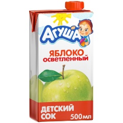 Сок детский Агуша 500гр Яблоко\персик