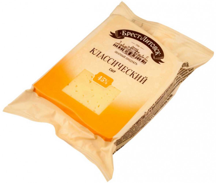 Сыр 200гр  Брест-Литовский 45%   Класический