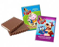 Шоколад Детский сувенир мол с начинкой 20 гр
