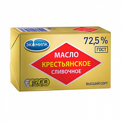 Масло Крестьянс. сливоч. 72,5%  180гр ЭКОМИЛК