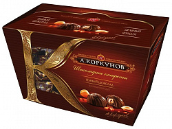 Конфеты Коркунов 135гр. из  темного шоколад.. с лес. орех.