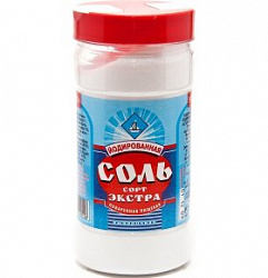 Соль Экстра йодирова. 350гр в солонке