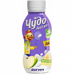 Йогурт  Чудо детки  яблоко\банан  200гр 2,2%