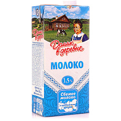 Молоко 1,5%  Домик в деревни 950гр