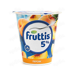 Йогурт 5% Фруитс Сливочн. лаком 290гр  персик