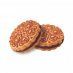 Печенье Внучка шоколадная с шокол. кремом (Сладкая Слобода)   вес