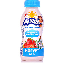 Йогурт Агуша 2,7%  180гр  в ас-те