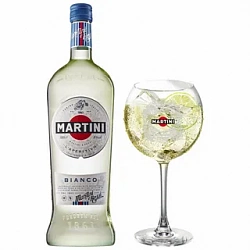 Напиток из виноградного сырья «Мартини Бьянко», аромат, виноград, сл. белый 15%, 1л Мартини и Росси 